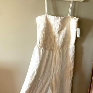 White Old Navy jumpsuit. NWT